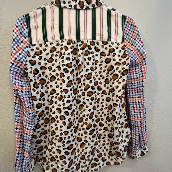 Maeve by anthropology Bernadette Mixed Print Blouse XS - Picture 5 of 10